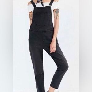 BDG Urban Outfitters Washed Black Denim Stretch Jean Overalls Small‌‌‌‌‌‌‌‌‌‌